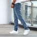 Men's Slim Fit Distressed Embroidered Skinny Jeans - Trendy Ripped Denim With Artistic Detailing_mkmklike.com