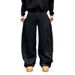 Men's & Women's High Street Washed Split Hem Jeans – Oversized Straight Leg Drop-Crotch Pants With Sickle Cut Design (S-3XL, Black-Grey)_mkmklike.com