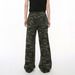 Men's Clothing Autumn Retro High Street Camouflage Straight Wide Leg Jeans_mkmklike.com