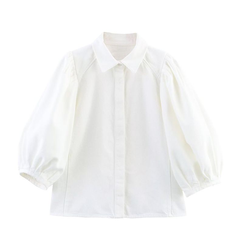 Women's Clothing Summer New Style Women's Fashion Casual Denim Shirt High Waist Wide Leg Pants_mkmklike.com