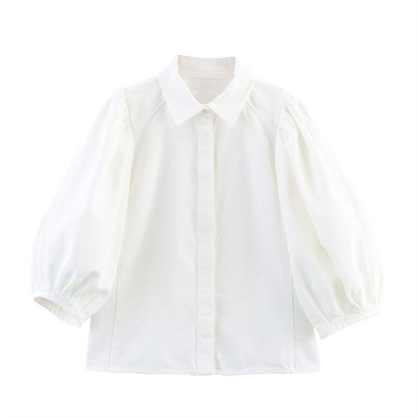 Women's Clothing Summer New Style Women's Fashion Casual Denim Shirt High Waist Wide Leg Pants_mkmklike.com