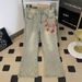 Embroidered Jeans Men's Summer Washed Vintage American High Street Micro Flared Spring And Autumn Loose Straight Leg_mkmklike.com
