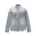Eon Modish 2025 Spring New American Vintage Washed And Distressed Denim Jacket_mkmklike.com