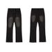 Men's Cleanfit Black Fringe Jeans – 507 Vintage Washed Denim (Straight Leg, Mid-Rise, Distressed Detailing)_mkmklike.com