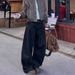 "Vintage-Inspired Wide-Leg Jeans – Relaxed Fit With Curved Hem | Unisex Baggy Trousers For Effortless Style"_mkmklike.com