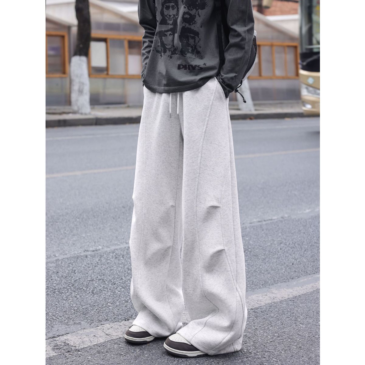 Men's Clothing Double Pleated Sweatpants – Patchwork Deconstructed Heavyweight Casual Pants (M-5XL)_mkmklike.com