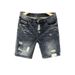 Denim Shorts, Men's New Summer High Street Distressed White Hole Slim Fit Capris, Korean Version Trend Versatile Small_mkmklike.com