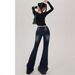 Women's Clothing American Vintage Flared Jeans For Women - Low-Rise Stretchy Bootcut Pants (Fall Collection)_mkmklike.com