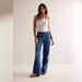 Trendy Low-Rise Loose Fit Denim Pants For Women - Comfortable Elastic Waist, Straight Leg, Streetwear Style_mkmklike.com