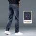 Jeans Men's Slim-fit Elastic Straight Loose Casual Pants Men's_mkmklike.com