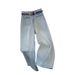 Women's Clothing Light Blue High-Waisted Wide Leg Jeans For Women Plus Size Loose Fit Slimming Petite Pear Shaped Straight Leg Jeans_mkmklike.com