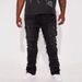 New Men's Straight Leg Jeans American Street Style Versatile Patchwork Denim Layered Slightly Flared Pants_mkmklike.com