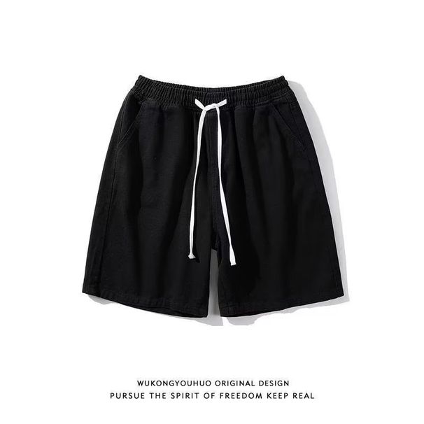 Men's Summer Elastic Waist Jeans Shorts Trendy Loose Casual Handsome Five Points_mkmklike.com