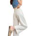Petite High-Waisted Wide Leg Jeans Women's Loose Fit Slimming Design Cropped Straight Leg Pants White New Spring/Summer Style_mkmklike.com
