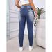 Cross-border European And American Style Jeans With Simple Back Pocket Embroidery, Stretchy Tight-fitting Denim Women's_mkmklike.com