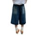 American-style Casual Loose-fit Washed Vintage Distressed Three-quarter Trendy Hong Kong-style Straight Denim Shorts For_mkmklike.com