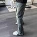 2026 Spring Washed Micro Flare Jeans Vintage Straight Leg Denim Pants For Men Women Stylish Design_mkmklike.com