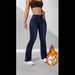 Women's Clothing Flared Stretch Jeans - Retro Blue Denim Pants With Fleece Lining (XS-2XL)_mkmklike.com
