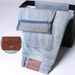 Summer Loose Fit Jeans For Men - Lightweight Stretch Denim Pants With Relaxed Tapered Leg_mkmklike.com