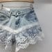 European Station New Denim Shorts Women's High Waist Embroidery Lace Stitching Loose Versatile Wide Leg A Line Hot Pants_mkmklike.com
