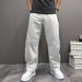 Men's Clothing Autumn/Winter Men's Jeans, Loose Fit, Trendy Brand, Wide Leg, Versatile, Flowing Cargo Cutaway Pants_mkmklike.com