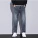 Autumn And Winter Men's Clothing Fashion Retro Straight Men's Jeans Fleece Thickened Elastic Loose Casual Long Pants Men's Tide_mkmklike.com