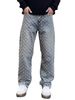 American Jacquard Old Jeans Men's Autumn And Winter Fashion Loose Design Straight Pants Youth Handsome Casual Pants, Blue 28_mkmklike.com