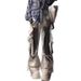Vintage Streetwear Distressed Jeans – Oversized Bleached Wide-Leg Denim Pants With Draped Hem & Detachable Ties (M-3xl)_mkmklike.com