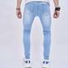 Stylish Men's Slim Fit Stretch Denim Jeans With Distressed Details - Comfortable & Trendy For Casual Wear_mkmklike.com
