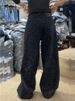 Vintage American Glam Rhinestone Jeans For Women - Loose Fit, Relaxed, High-Waisted Flared Pants With Sparkling Embellishments_mkmklike.com