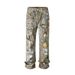 Men's High Street Style Washed Loose Wide Leg Digital Print Jeans With Wide Leg Design_mkmklike.com