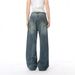 Men's Retro Distressed Wide Leg Jeans – Loose Fit Vintage Denim Pants (S-XL, Blue & Black Options)_mkmklike.com