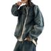 Retro Washed Vintage Zipper Denim Jacket, Cool And Loose, Versatile Top_mkmklike.com