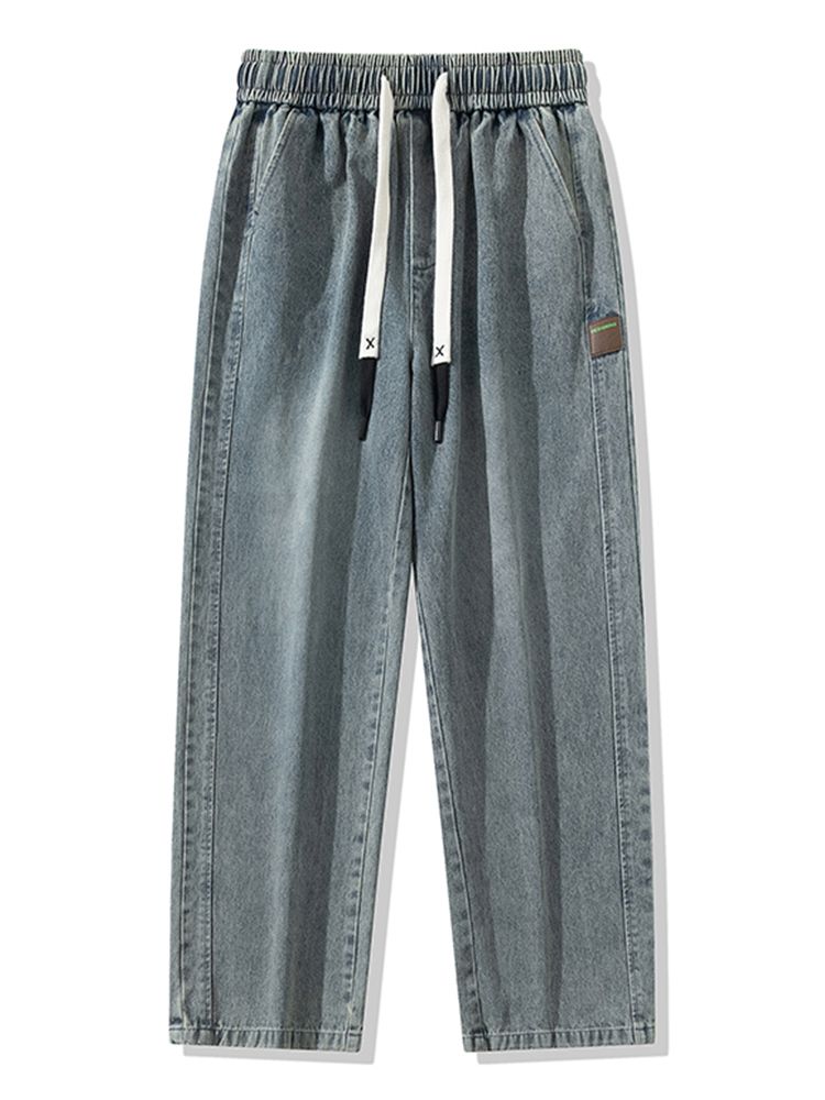 Men's Winter Warm Fleece-Lined Thick Insulated Denim Pants Wide-Leg Straight Thermal Baggy Jeans Asian Size L-5XL_mkmklike.com
