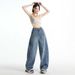 Wholesale High-waisted Wide-leg Loose Curved Jeans For Women, New Summer Hot-selling Casual Long Pants, Extra-long_mkmklike.com