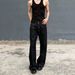 Men's Clothing American Retro Raw Denim Jeans Loose Straight Leg Wide Leg Floor Length Comfortable Drape_mkmklike.com