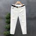 Men's Clothing Distressed White Stretch Jeans For Men & Women - Mid Rise Relaxed Fit Comfortable Slimming Straight Leg Casual Denim Pants_mkmklike.com