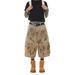 Men's Clothing Street Style Old Dirty Dyed Pleated Scimitar Denim Shorts Men's American Retro Wide Leg Cropped Pants Trend_mkmklike.com