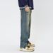 JFU European And American High Street Style Vibe Jeans, Spring And Autumn Retro Straight Leg Jeans For Men, American Street Style Long Pants._mkmklike.com