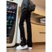 Suitable For All Seasons Men's Vibe Style Jeans High Street Trendy Ins Side Zipper Design Niche Flared Long Pants_mkmklike.com