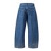 European And American High Street Washed Loose Wide Leg Pearl Full Diamond Stacked Jeans_mkmklike.com