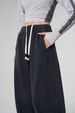 Denim Scimitar Tall Winter Women's Clothing Vintage Black Fleece 800g Wide-Leg Casual Long Pants_mkmklike.com