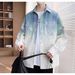Chaolun Cloth Long Sleeve Denim Men Spring Autumn Youth Tie-Dye Trendy Loose Plus Size Handsome Shirt Jacket_mkmklike.com
