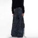 Men's Clothing Unisex Style Washed Distressed Multi Pocket Cargo Jeans Straight Leg Loose Fit Wide Leg Street Style Trendy_mkmklike.com