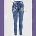Women's Slim Fit Jeans Embroidered Pocket Casual Cotton Denim Jeans For Office Lady Street Style_mkmklike.com