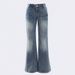 Wholesale American Retro Low-waist Flared Jeans For Women, Versatile Slimming Floor-length Straight Jeans, Extra-long_mkmklike.com