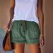 European And American Foreign Trade Cross-border Supply Elastic Waist Casual High-waisted Slimming Fringed Denim Shorts_mkmklike.com
