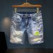 Men's Clothing Men's Plus Size Loose Fit Denim Casual Shorts Style Trendy Brand Thin Design Unique Summer Five Point Pants_mkmklike.com