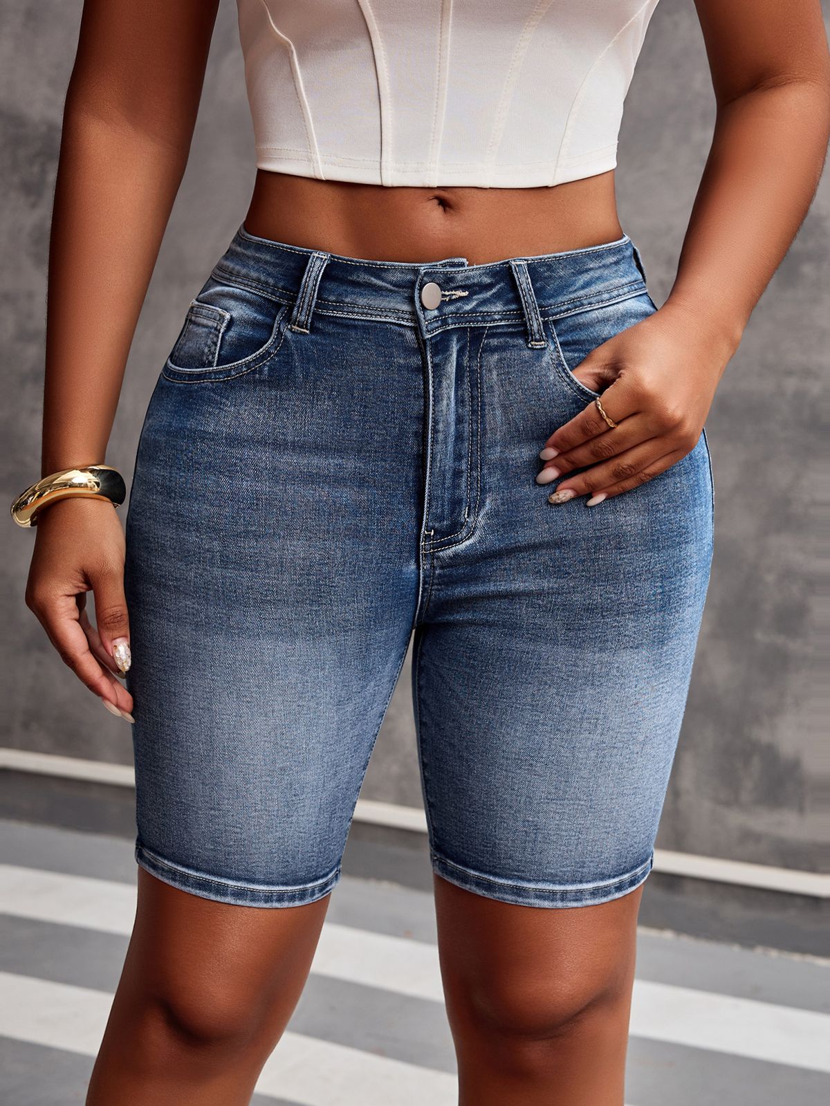 New Cross-border Best-selling European And American Women's Versatile Slim-fit Denim Jeans_mkmklike.com