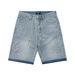 Men's Distressed Washed High Street Denim Shorts With Rhinestone Embellishments, Loose Straight Fit, Casual Streetwear_mkmklike.com